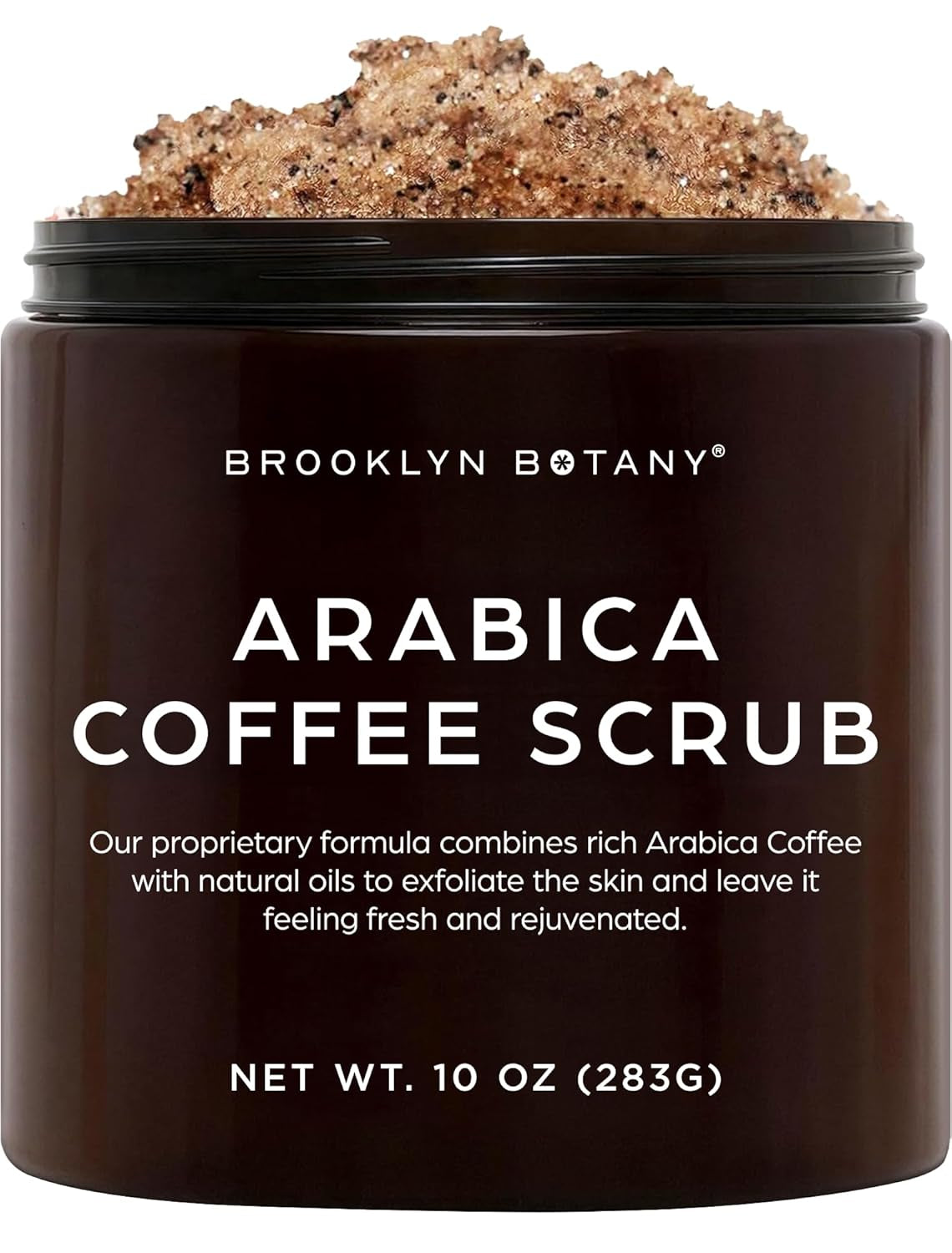 Dead Sea Salt and Arabica Coffee Body Scrub 10 Oz - Moisturizing and Exfoliating Body, Face, Hand, Foot Scrub - Fights Stretch Marks, Fine Lines, Wrinkles - Great Gifts for Women & Men